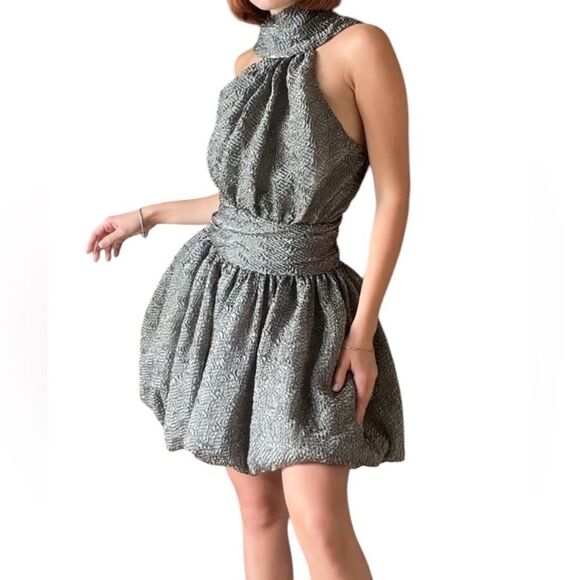 Jonathan Simkai Mini Green Dress Ruffle Size 2 - Picture 1 of 13